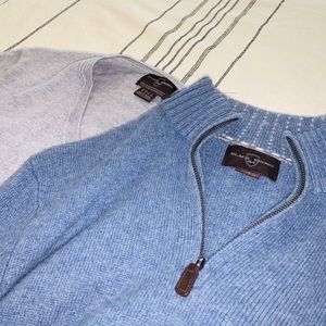 2 vintage wool sweaters . (Black brown 1826 )